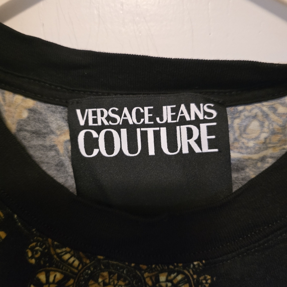 Versace Jeans Couture Black Tee with Gold Accents - Picture 2 of 5